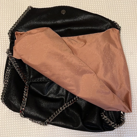 Stella Mccartney 2 Chain Falabella Tote Shoulder Bag In Black - Picture 6 of 11